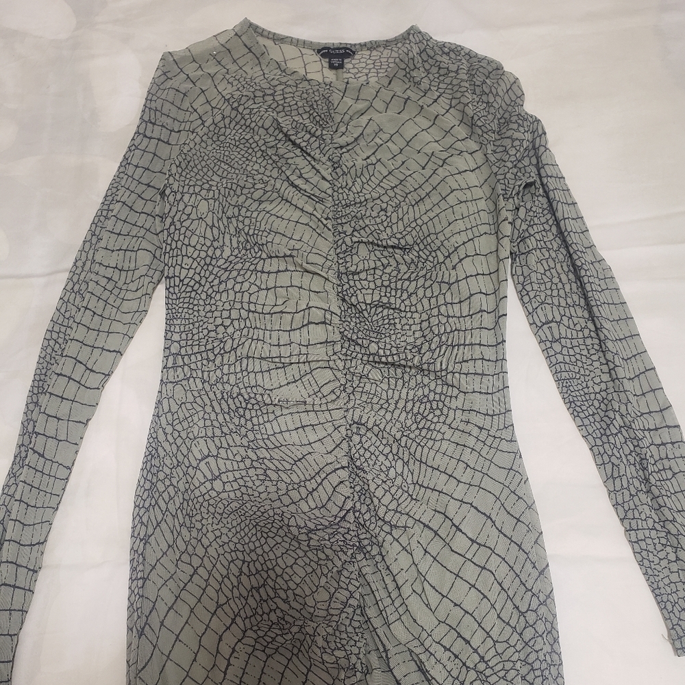 Guess Elegant Green Patterned Dress 🌺 - Picture 3 of 5